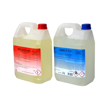 Dwutlenek chloru ARMEX 5 + MEXACID MD 5kg(500 litrów roztworu roboczego)–mycie oraz dezynfekcja powierzchni i powietrza ARMEX 5 + MEXACID MD 5kg